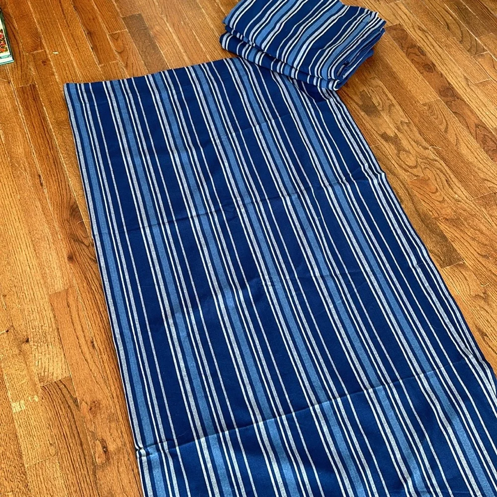 Blue stripped curtains 💙💙💙